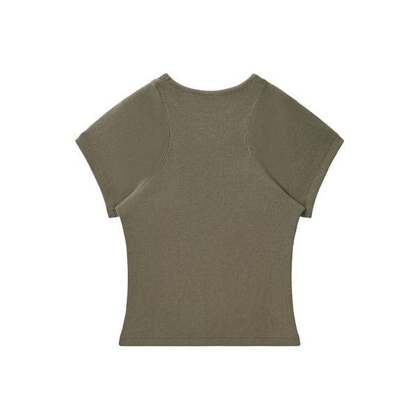 Academia Style Soft Daily Wear Stretch Tee