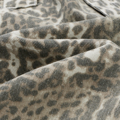 Retro Leopard Baggy Bermuda Shorts