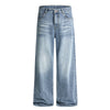 Comfort Fit Light Blue Wide Leg Everyday Jeans