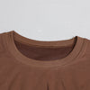Double-Layer Bubble-Hem Cropped Streetwear Tee