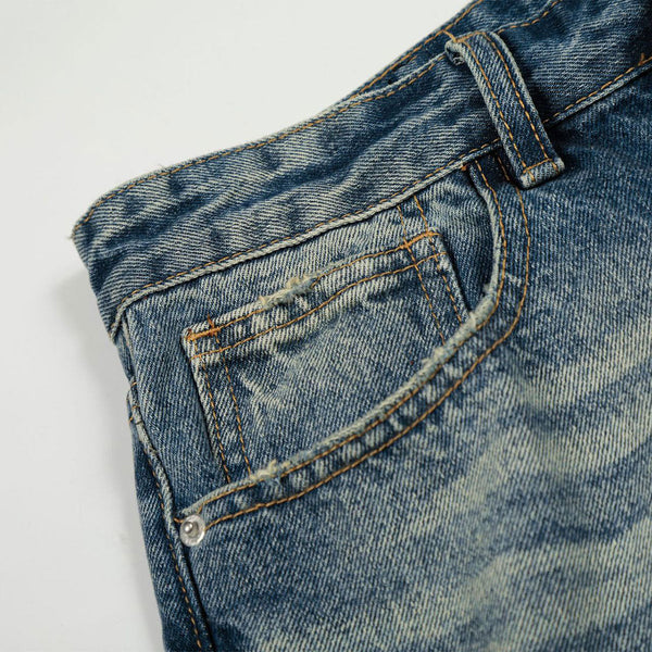 Light Wash Wide Leg Button Front Denim