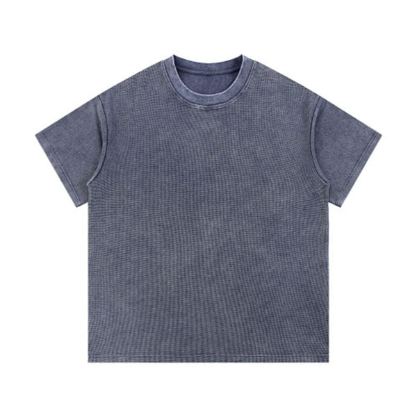 340G Vintage Wash Waffle Knit Relaxed Fit T-Shirt