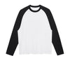 Relaxed Contrasting Colors Raglan Long Sleeve Top 8.1oz