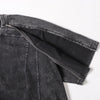 Structural Panels Sleeve Zipper Vintage Washed Short Sleeve Tee