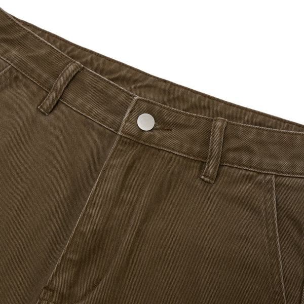 Vintage Washed Cleanfit Straight Cut Wide Leg Denim Shorts