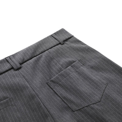 Vintage Pinstripe Wide Leg Cropped Trousers
