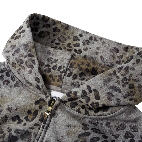 Heavyweight Leopard Camo Zip Hoodie
