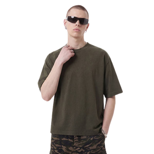 Oversized Boxy Fit Gradient Washed Heavy Cotton T-Shirt