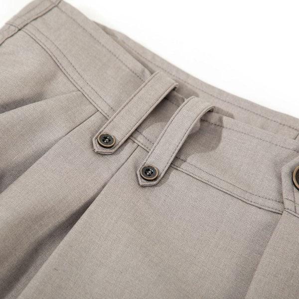 Vintage Curved Wide Leg Draped Trousers
