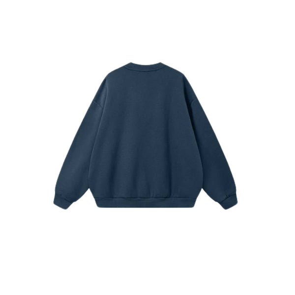 Heavyweight Fleece Boxy Drop Shoulder  Crew Neck Sweatshirt