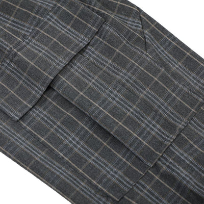 Plaid Multi-Pocket Cropped Cargo Shorts