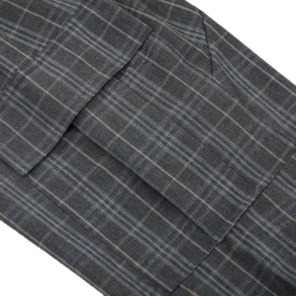 Plaid Multi-Pocket Cropped Cargo Shorts