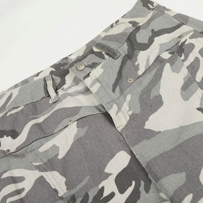Utility Camouflage Cargo Wide Leg Pants
