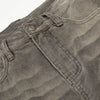 Faded Grey Vintage Wash Wide-Leg Jeans