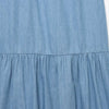 Spaghetti Straps Bow Denim Maxi Dress