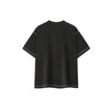 Vintage Waffle Knit Contrast Stitch Oversized T-Shirt