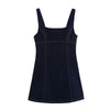 Classic Denim Square Neck A-Line Dress