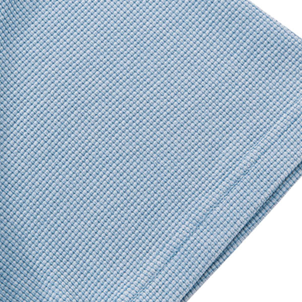 Vintage Snow Washed Waffle Knit V-Neck Polo Tee