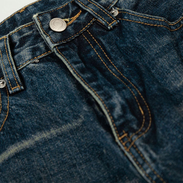 Vintage Light Wash Blue High Waist Wide Denim