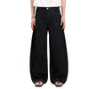 Vintage Washed Paneled Barrel-Leg Baggy Jeans