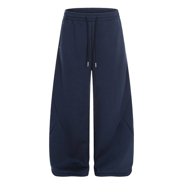 High Street Minimal Wide-Leg Drawstring Sweatpants