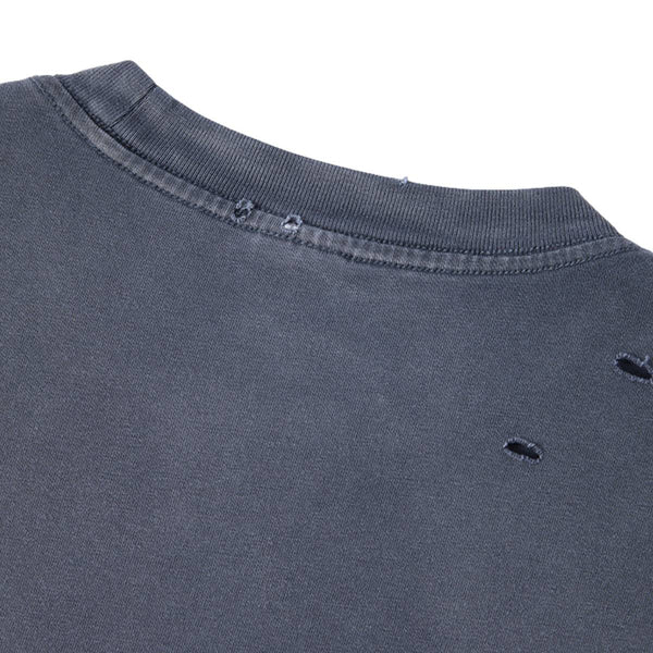 Oversized Heavy Washed Destroyed Cotton Tee
