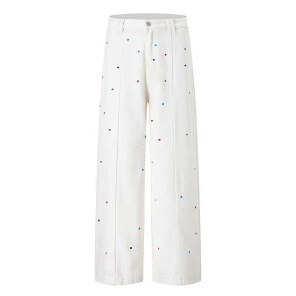 Vintage Rhinestone Straight Leg Jeans