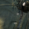 Vintage  Wash Sleeveless Bomber Vest