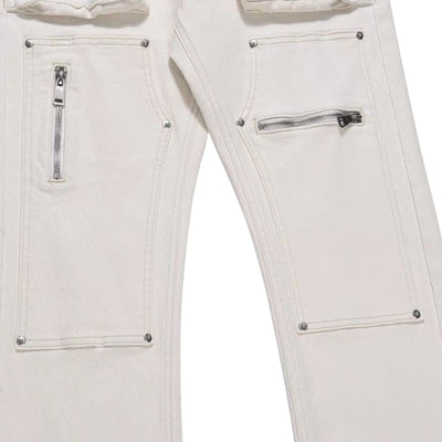 Stretch Zip Hem Utility Bootcut Jeans