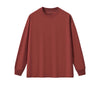Solid Loose Fit Long-Sleeve Cotton T-Shirt 9.15oz