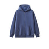 Stone Wash Zip-Front Fleece Hoodie