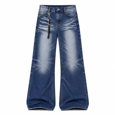 Vintage Washed Wide Leg Bootcut Denim Jeans