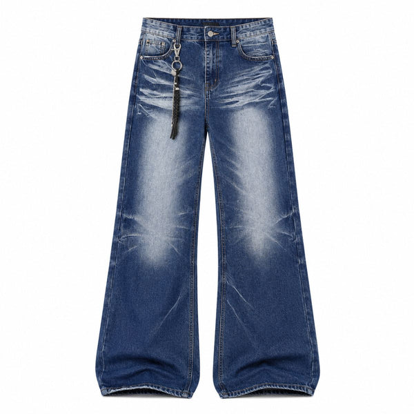 Vintage Washed Wide Leg Bootcut Denim Jeans