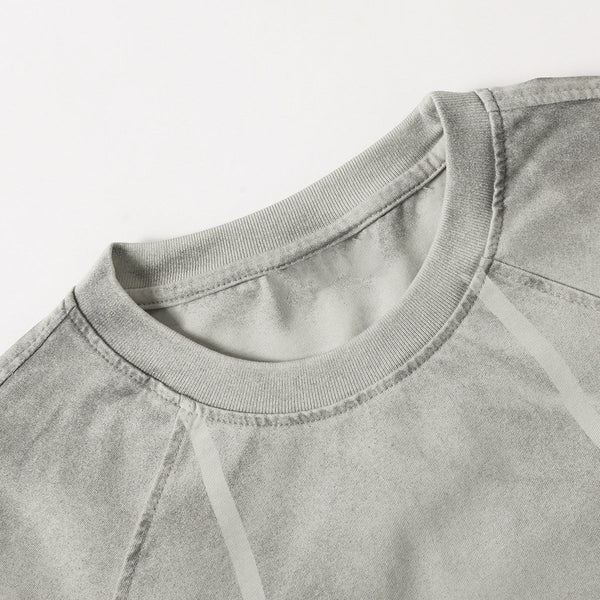 Structured Seams Minimalist Gradient Contemporary Design Tee