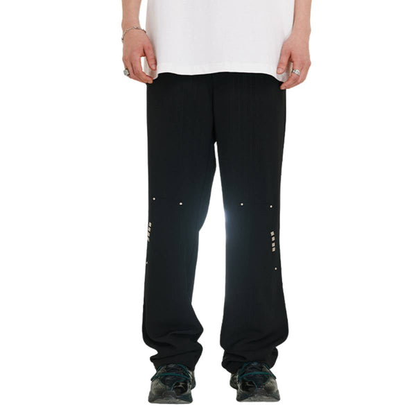 Streetwear Draped Wide Leg Studded Lounge Pants
