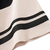 Fitted Color Splice Flare Sleeve Feminine Tee