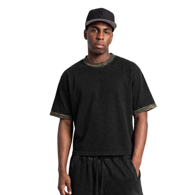 Stone Wash Camo Boxy T Shirt 8.5oz