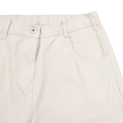 High Waist Structured Seam Relaxed Draped Wide Leg Pants