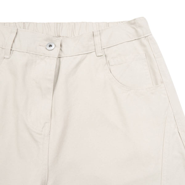 High Waist Structured Seam Relaxed Draped Wide Leg Pants