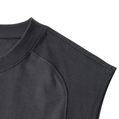 Panelled Back Seam Sleeveless T-Shirt