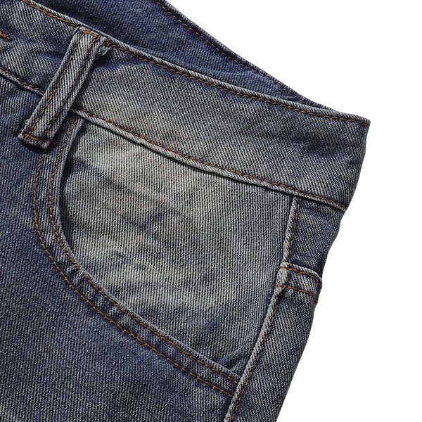 Vintage Frost Wash Button Fly Denim Shorts