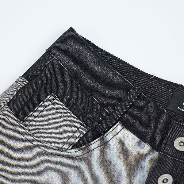 Vintage-Inspired High-End Button Wide-Leg Denim Pants