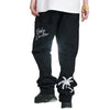 Solid Embroidered Relaxed Straight Leg Jeans