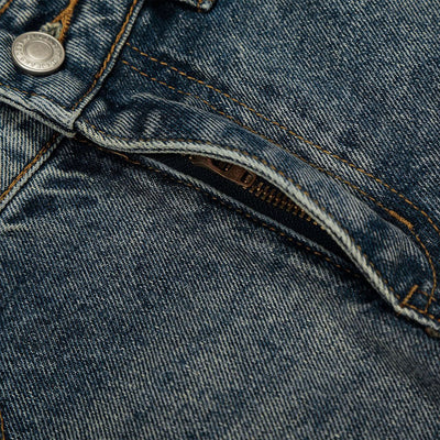 Distressed High Waist Wide Leg Jeans