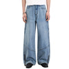 Zipped Panelled Streetwear Baggy Straight-Leg Jeans