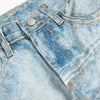 Rhinestone Lightning Bolt Vintage Wide Denim