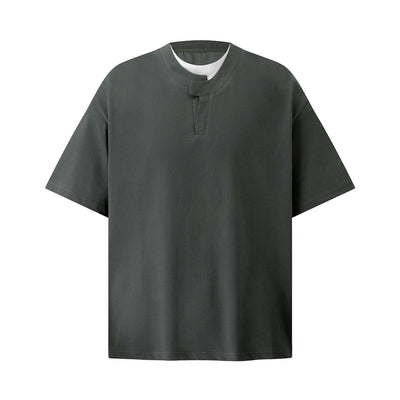 Layered Deconstructed Cropped Boxy Crew Tee