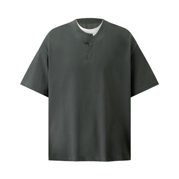 Layered Deconstructed Cropped Boxy Crew Tee