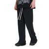 Solid Button Cuff Relaxed Straight Leg Track Pants