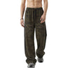 Heavyweight Camouflage Stripe Patchwork Drawstring Straight Leg Sweatpants